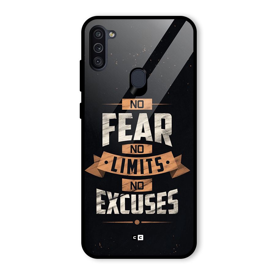 No Excuse Glass Back Case for Galaxy M11