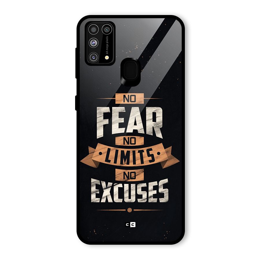 No Excuse Glass Back Case for Galaxy M31