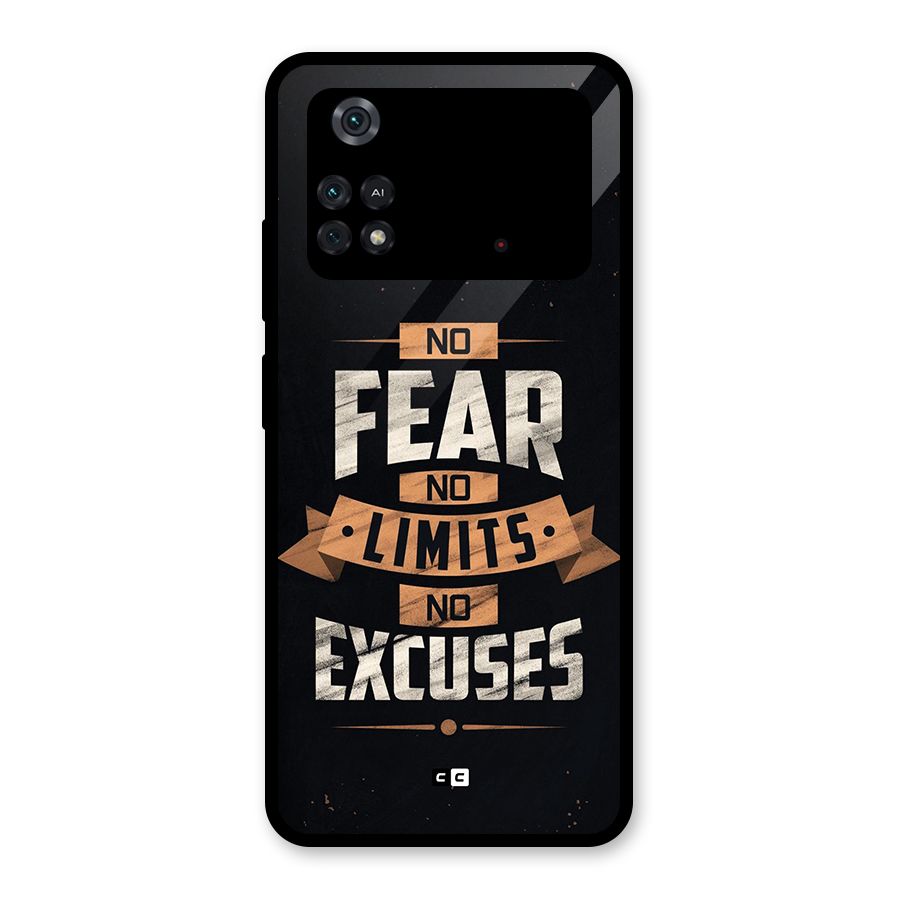 No Excuse Glass Back Case for Poco M4 Pro 4G