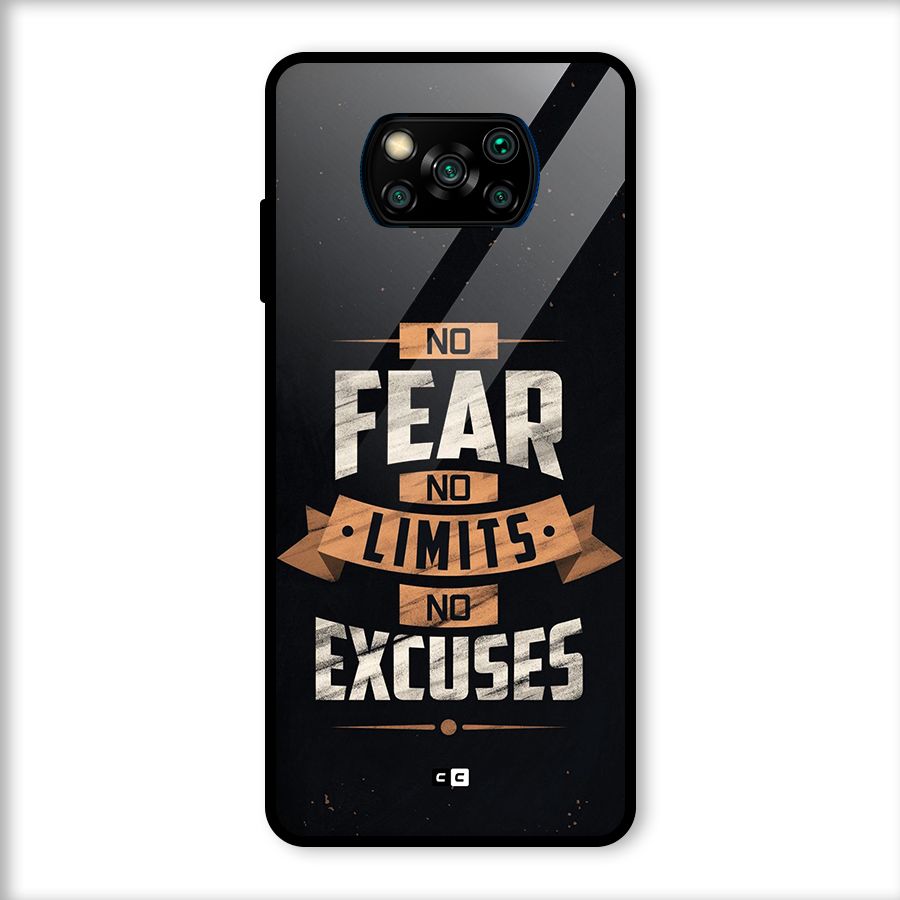 No Excuse Glass Back Case for Poco X3