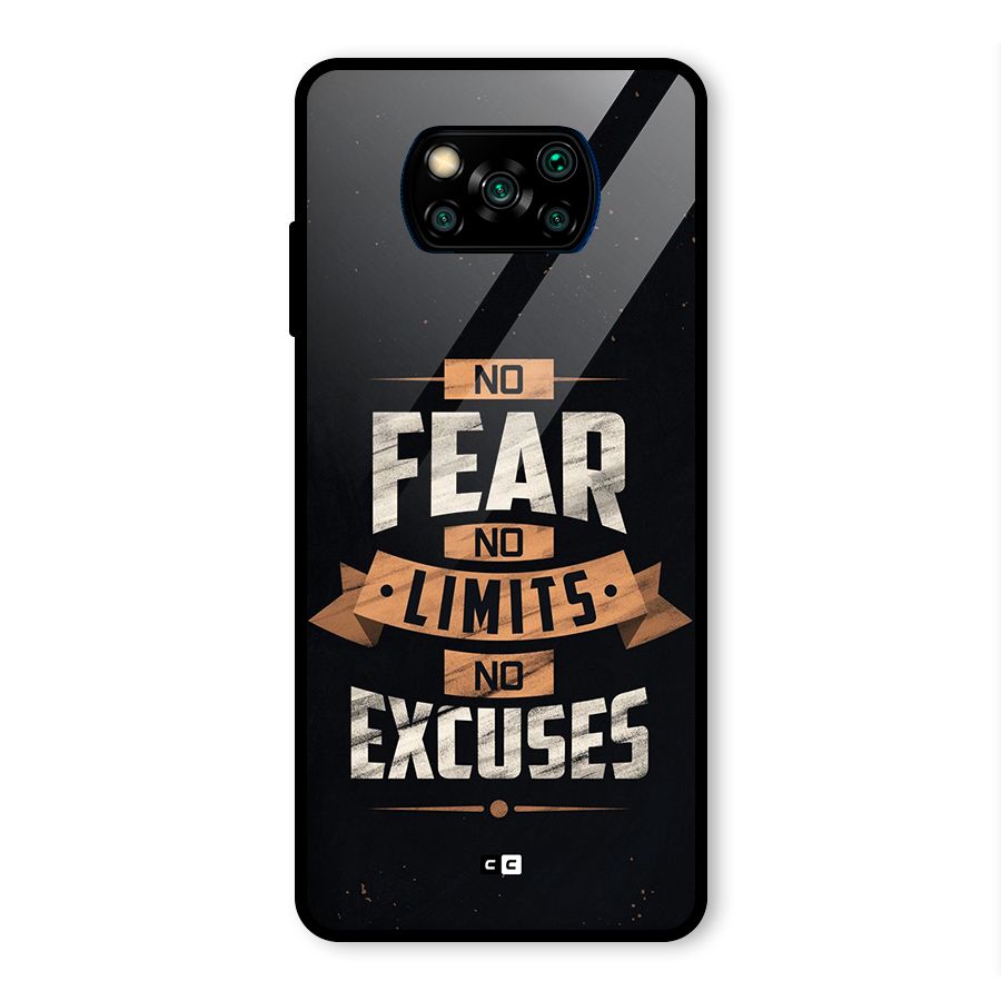 No Excuse Glass Back Case for Poco X3 Pro
