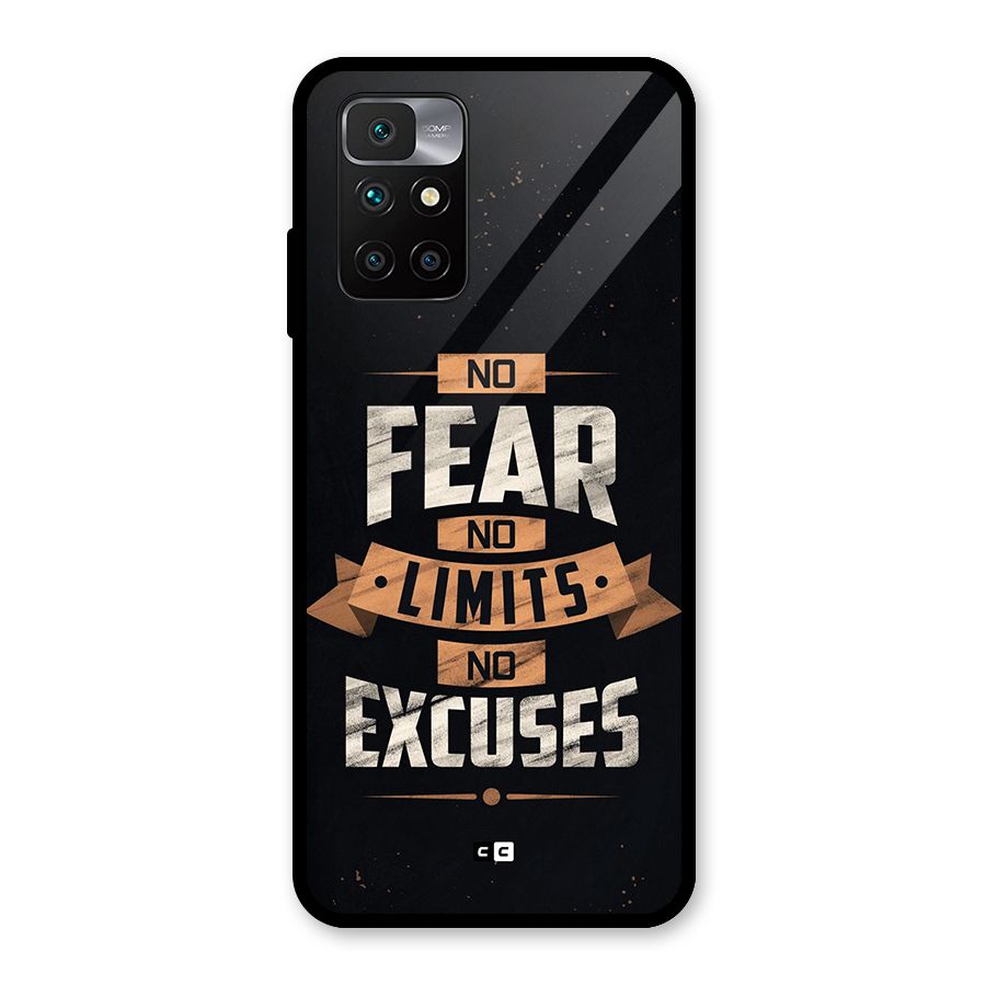 No Excuse Glass Back Case for Redmi 10 Prime