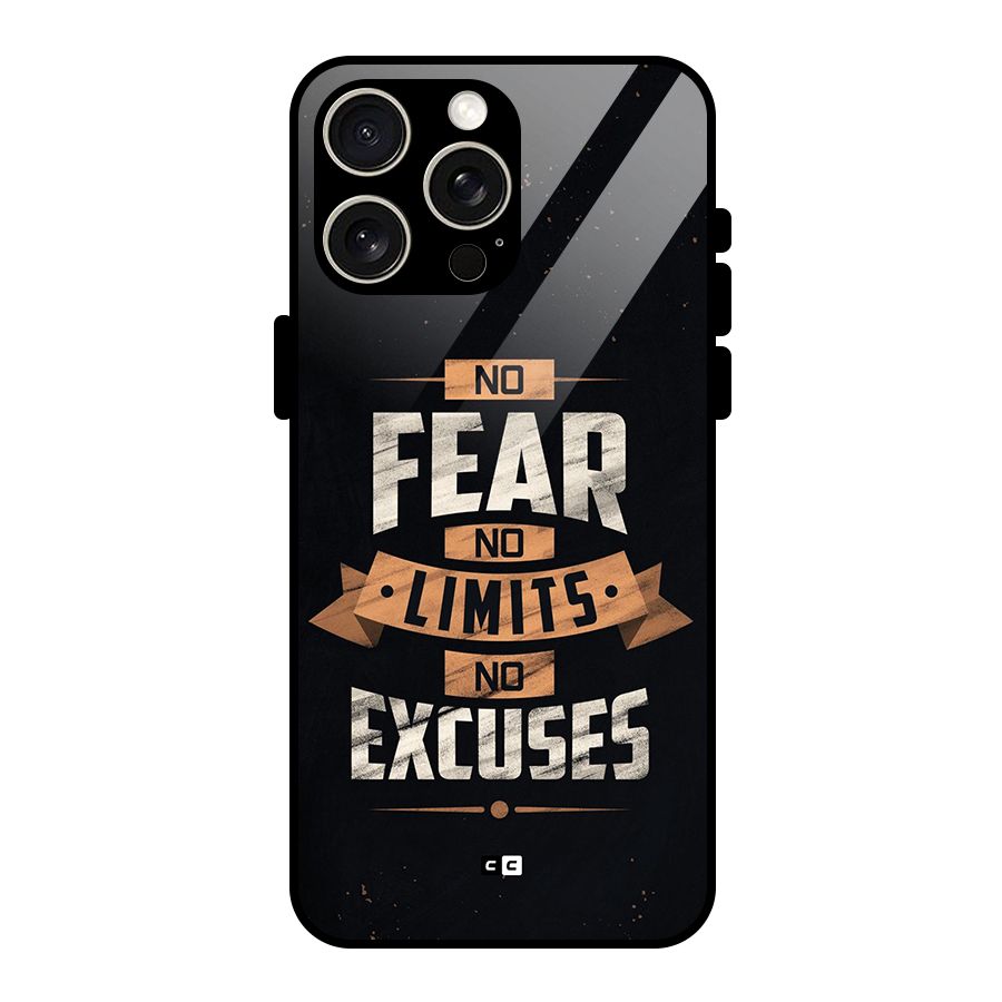 No Excuse Glass Back Case for iPhone 15 Pro Max