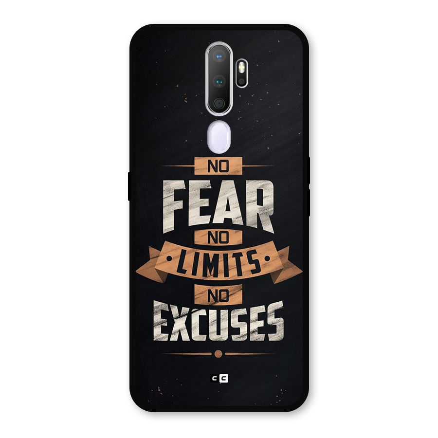 No Excuse Metal Back Case for Oppo A9 (2020)