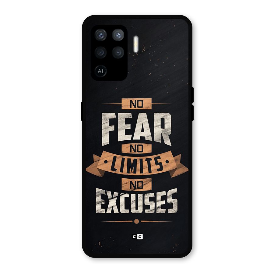 No Excuse Metal Back Case for Oppo F19 Pro