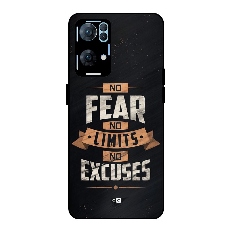 No Excuse Metal Back Case for Oppo Reno7 Pro 5G