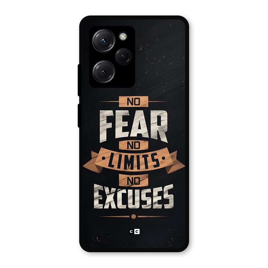 No Excuse Metal Back Case for Poco X5 Pro