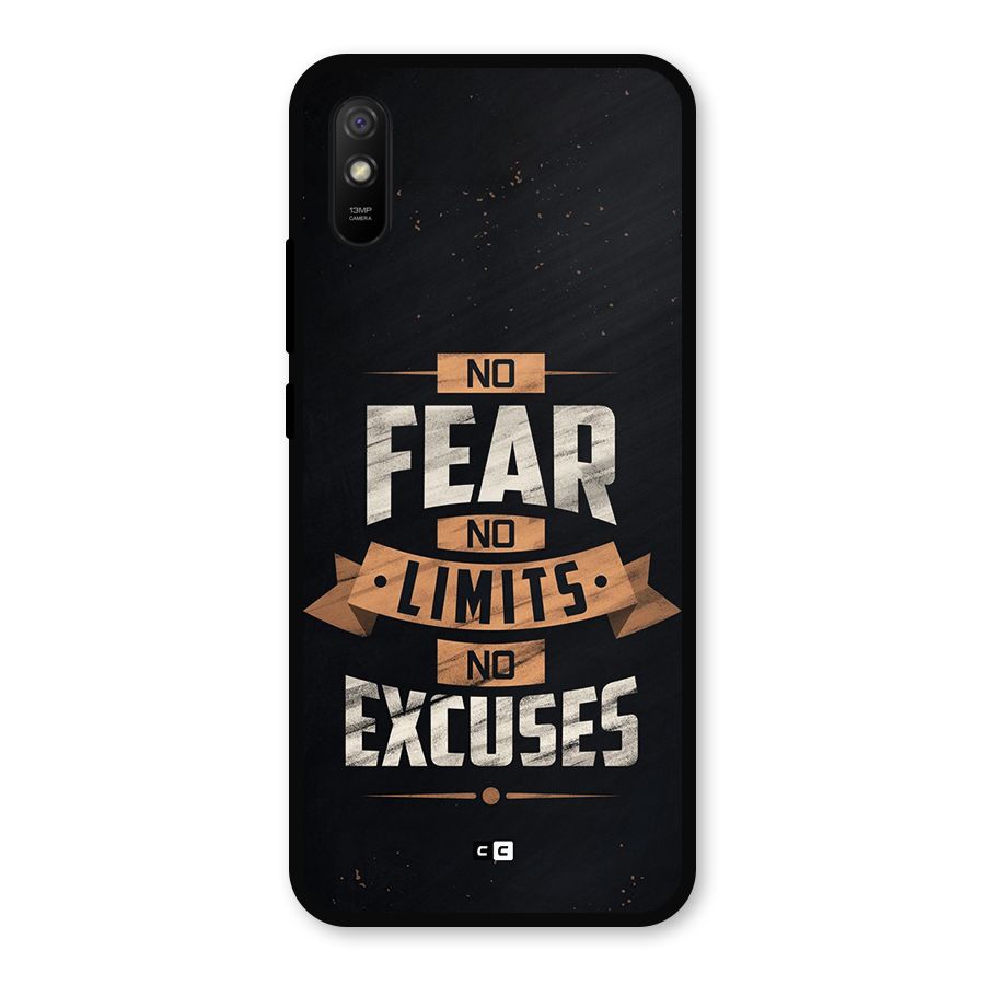 No Excuse Metal Back Case for Redmi 9i