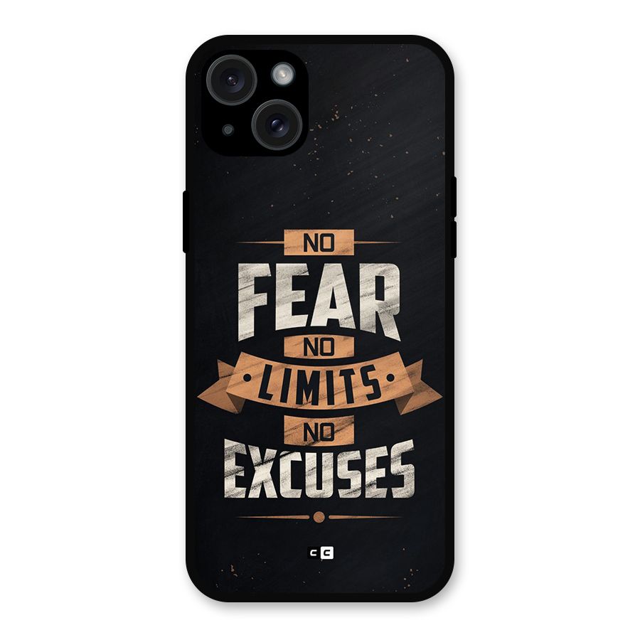 No Excuse Metal Back Case for iPhone 15 Plus