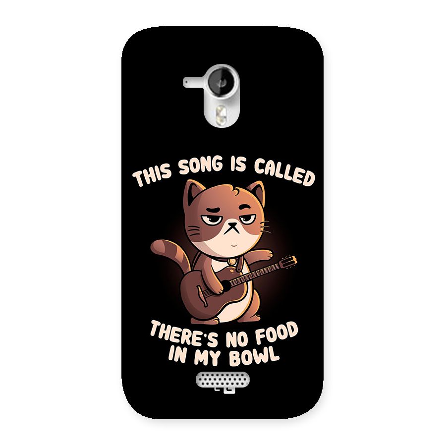 No Food in My Bowl Cat Back Case for Micromax Canvas HD A116