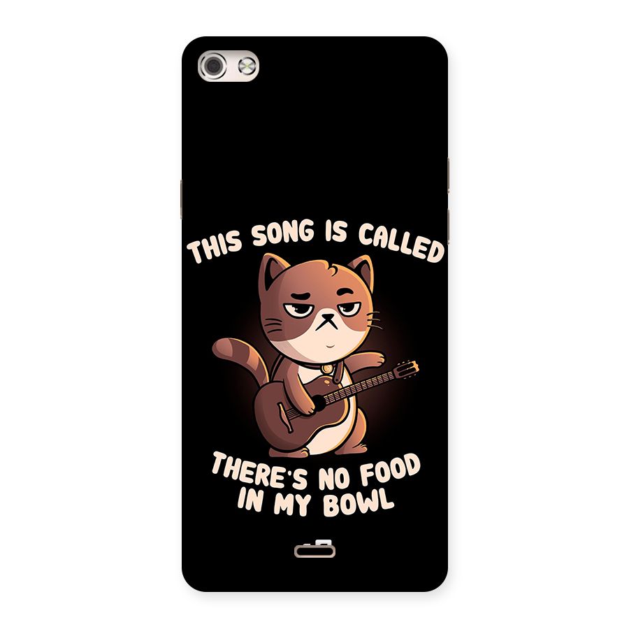 No Food in My Bowl Cat Back Case for Micromax Canvas Silver 5