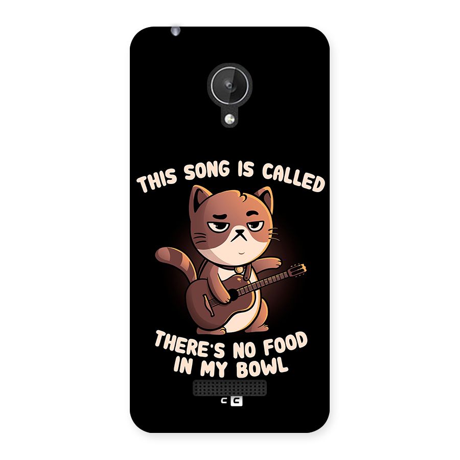 No Food in My Bowl Cat Back Case for Micromax Canvas Spark Q380
