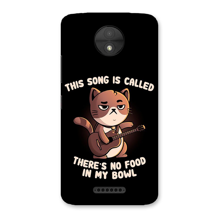 No Food in My Bowl Cat Back Case for Moto C