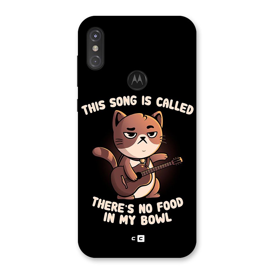 No Food in My Bowl Cat Back Case for Motorola One Power