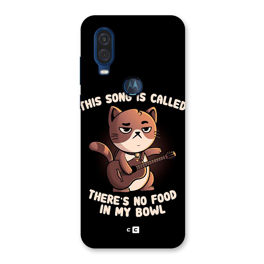 No Food in My Bowl Cat Back Case for Motorola One Vision