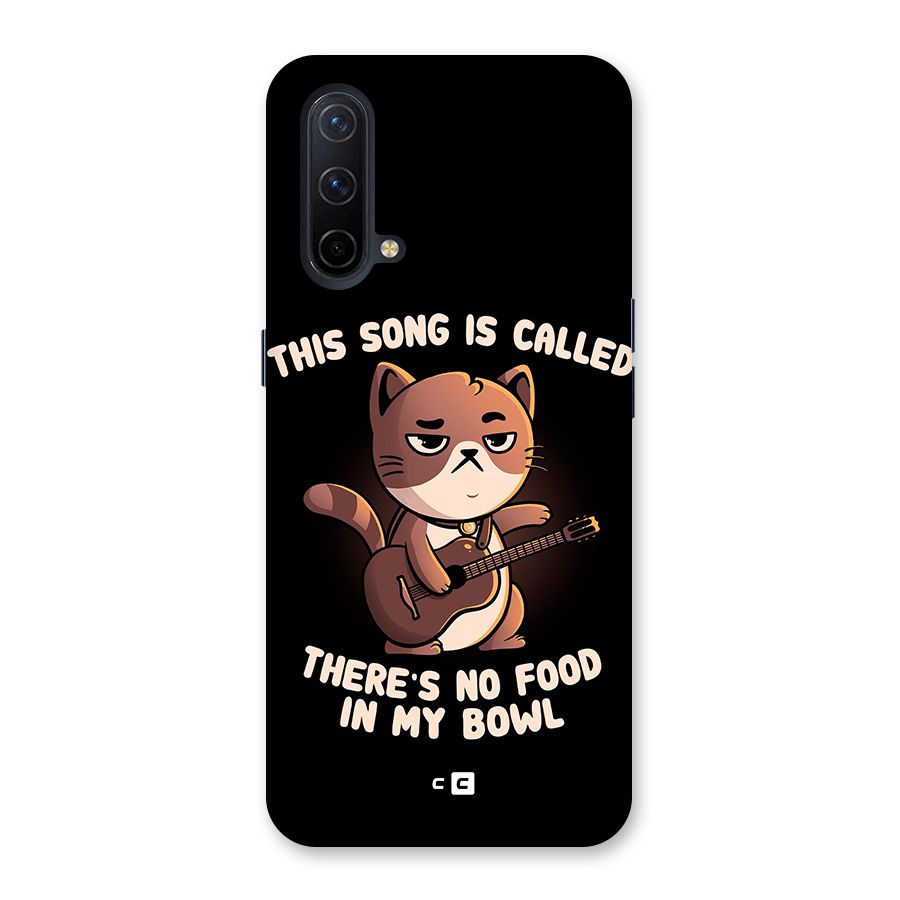 No Food in My Bowl Cat Glass Back Case for OnePlus Nord CE 5G