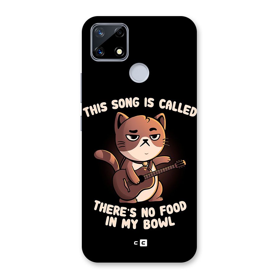 No Food in My Bowl Cat Glass Back Case for Realme Narzo 20