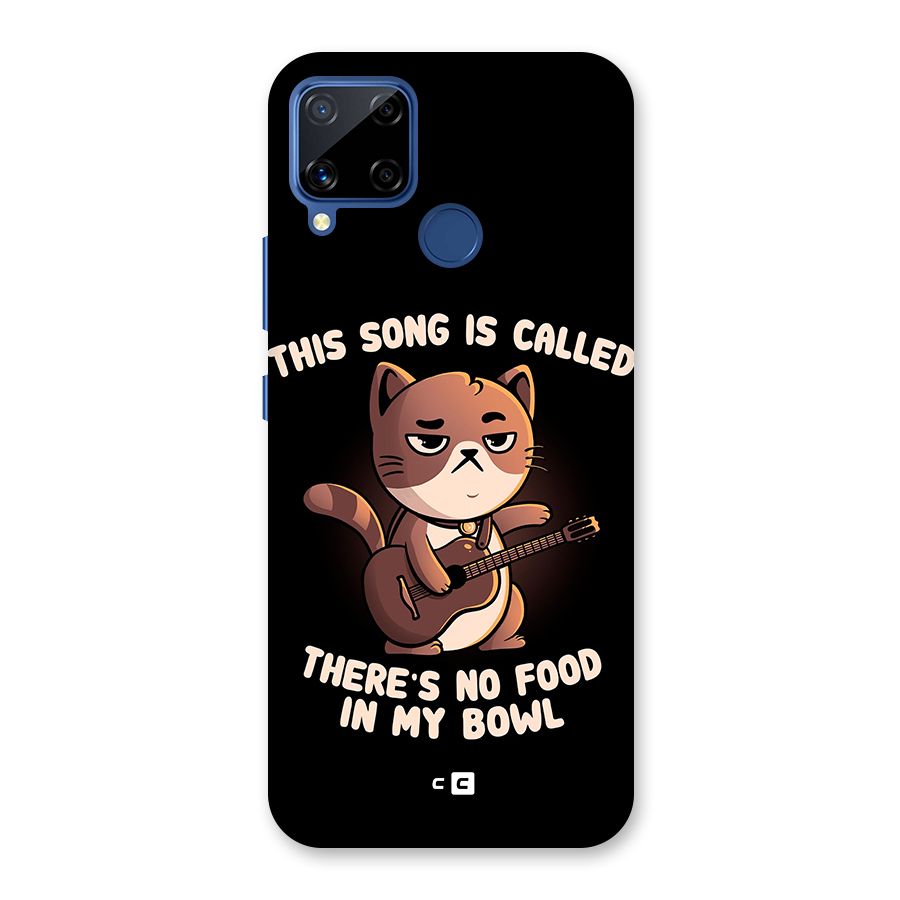 No Food in My Bowl Cat Glass Back Case for Realme Narzo 30A