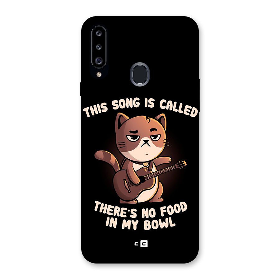No Food in My Bowl Cat Back Case for Samsung Galaxy A20s