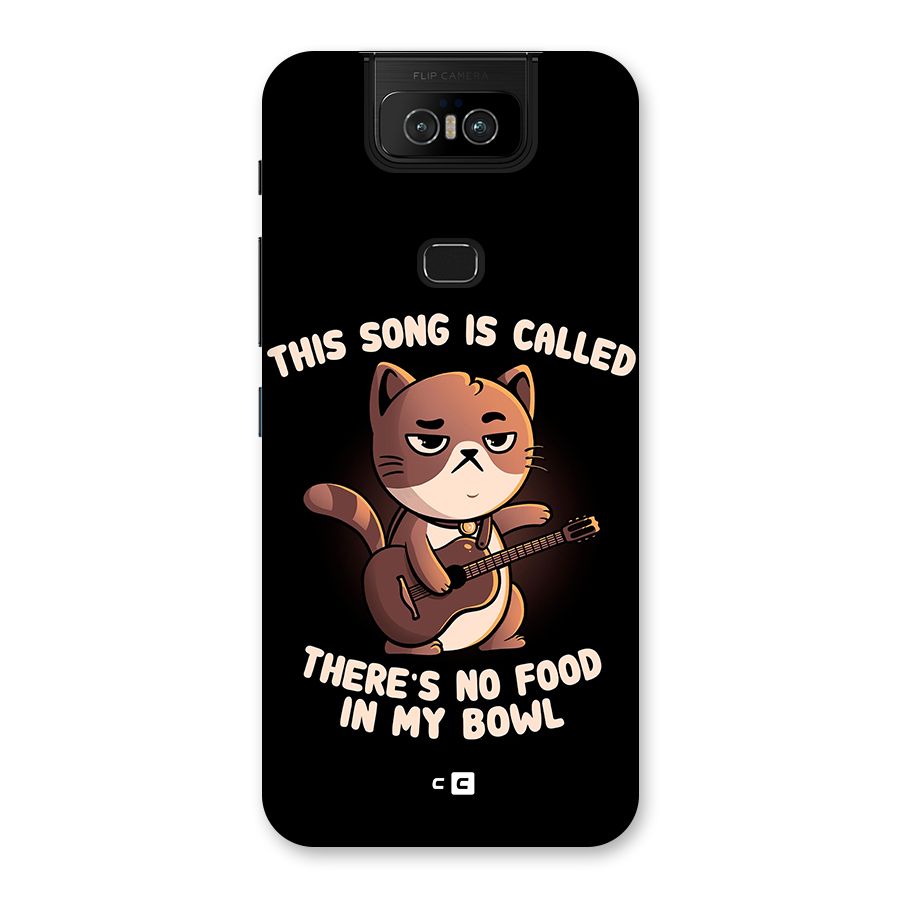 No Food in My Bowl Cat Back Case for Zenfone 6z