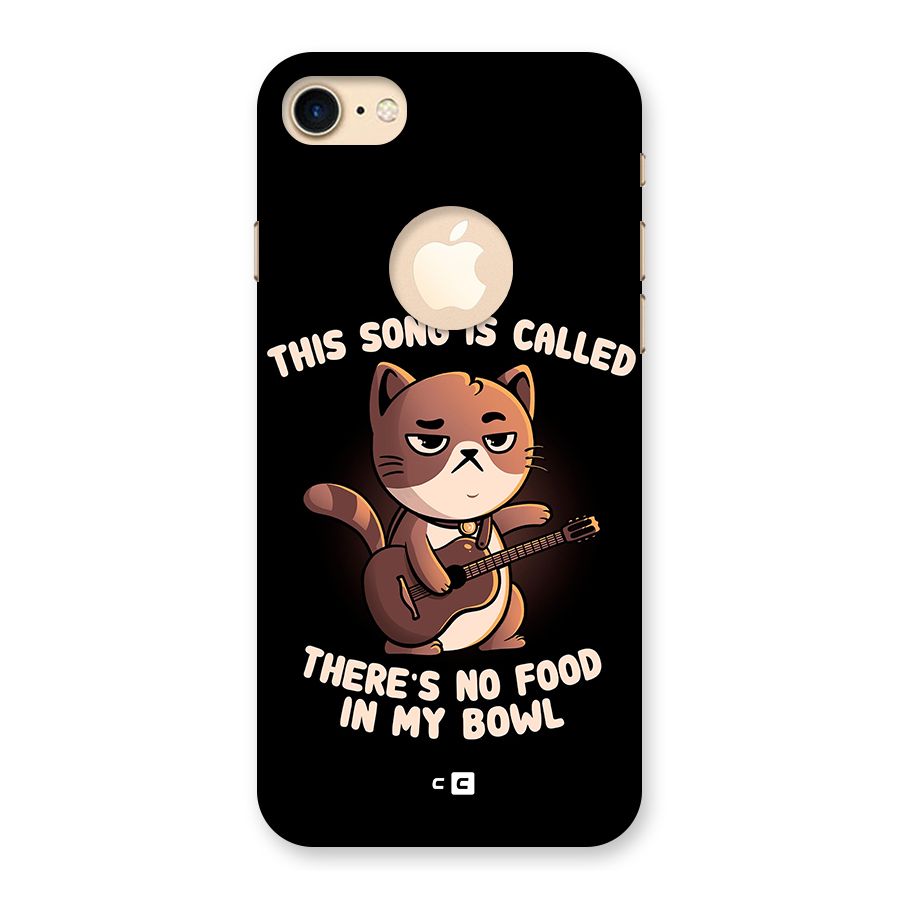 No Food in My Bowl Cat Back Case for iPhone 8 Logo Cut