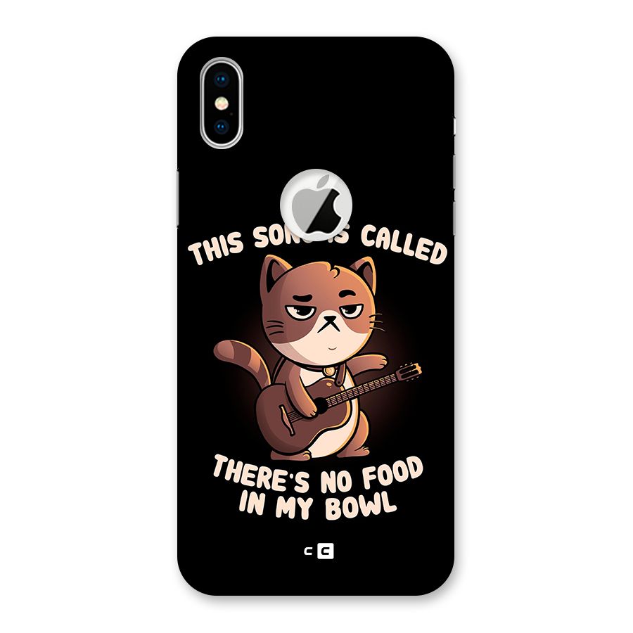 No Food in My Bowl Cat Back Case for iPhone X Logo Cut