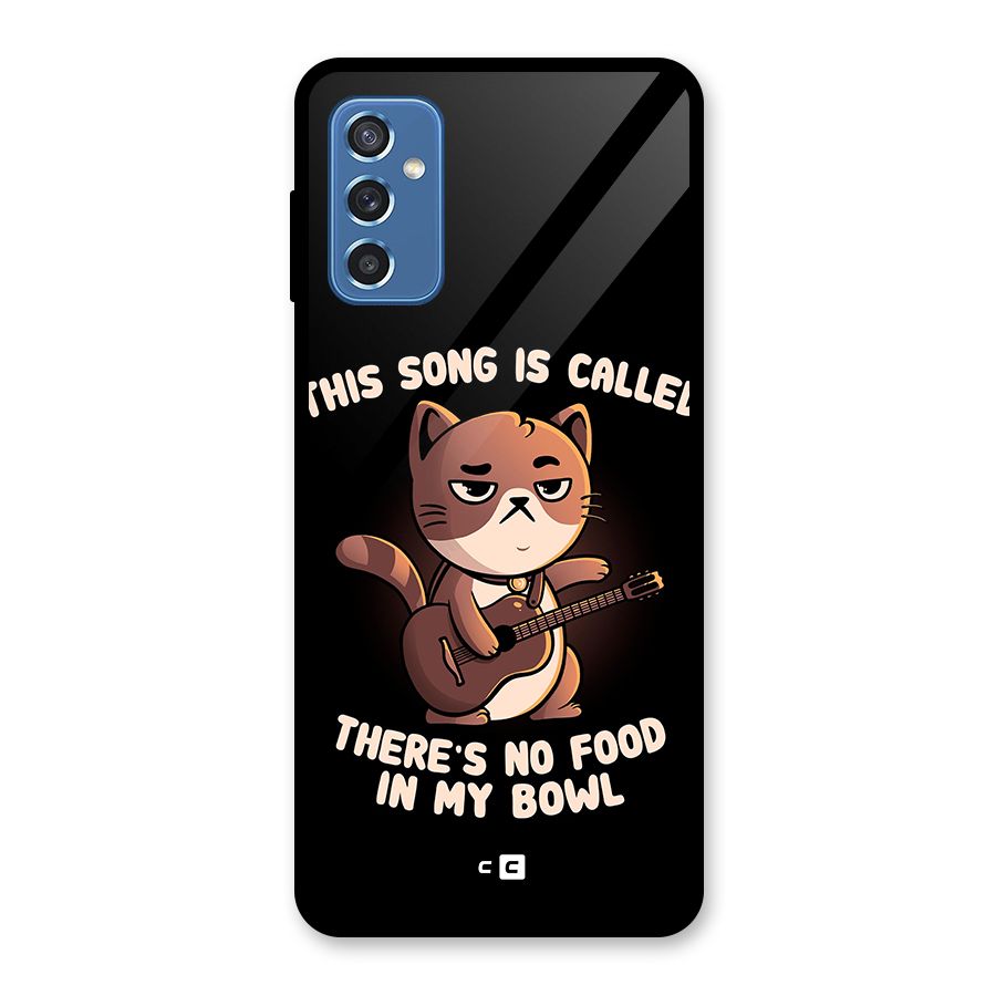 No Food in My Bowl Cat Glass Back Case for Galaxy M52 5G