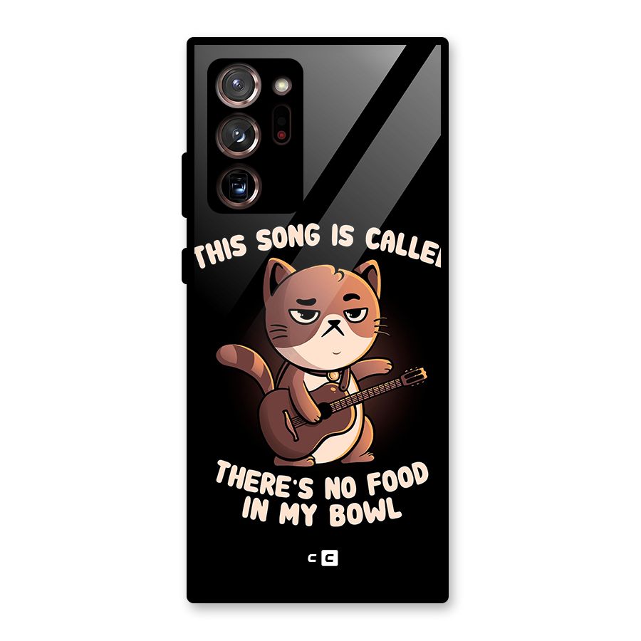 No Food in My Bowl Cat Glass Back Case for Galaxy Note 20 Ultra