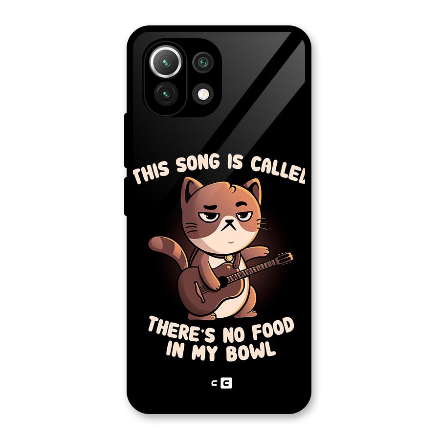 No Food in My Bowl Cat Glass Back Case for Mi 11 Lite NE 5G