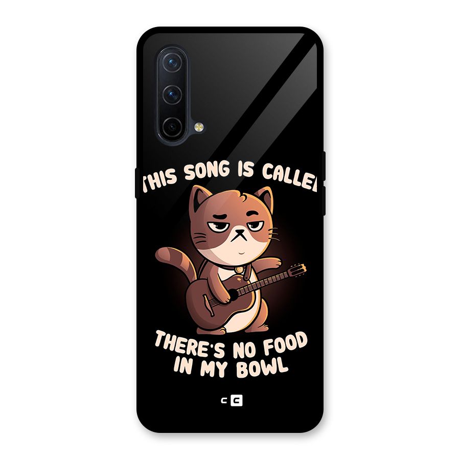 No Food in My Bowl Cat Glass Back Case for OnePlus Nord CE 5G