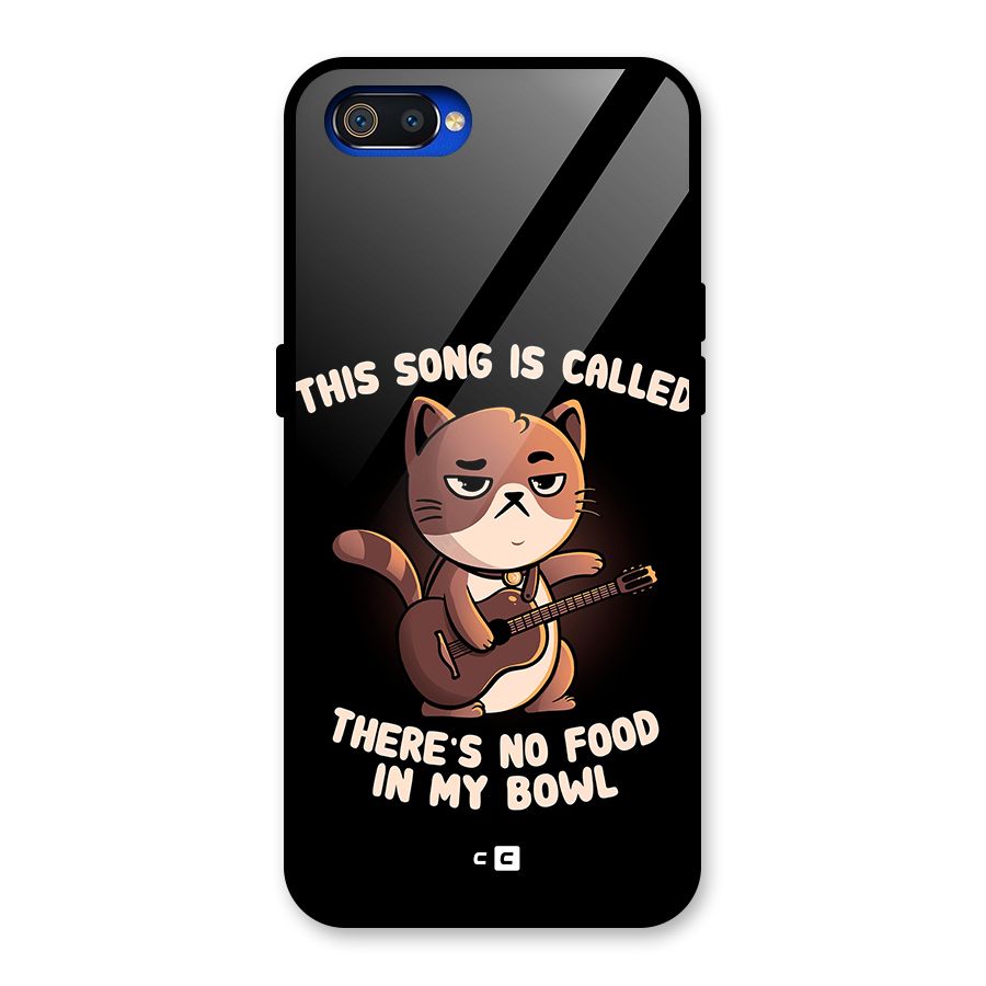No Food in My Bowl Cat Glass Back Case for Realme C2