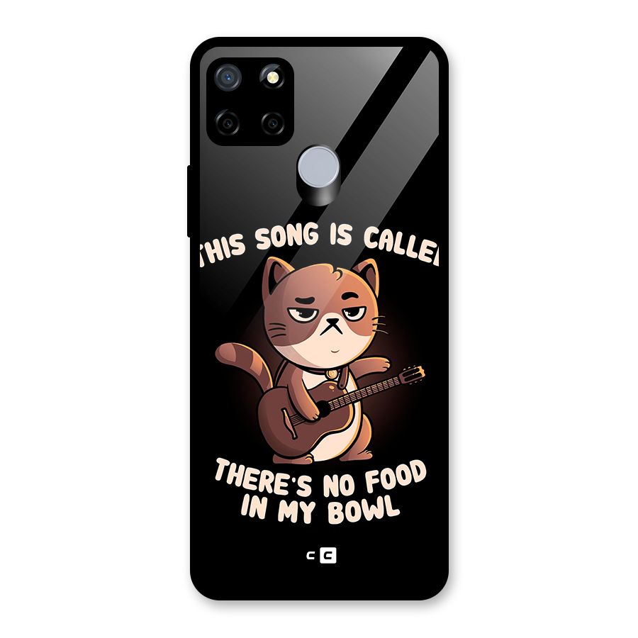 No Food in My Bowl Cat Glass Back Case for Realme Narzo 20