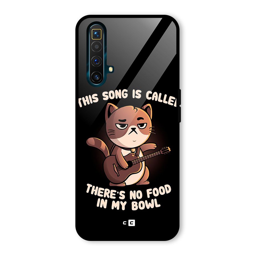 No Food in My Bowl Cat Glass Back Case for Realme X3 SuperZoom