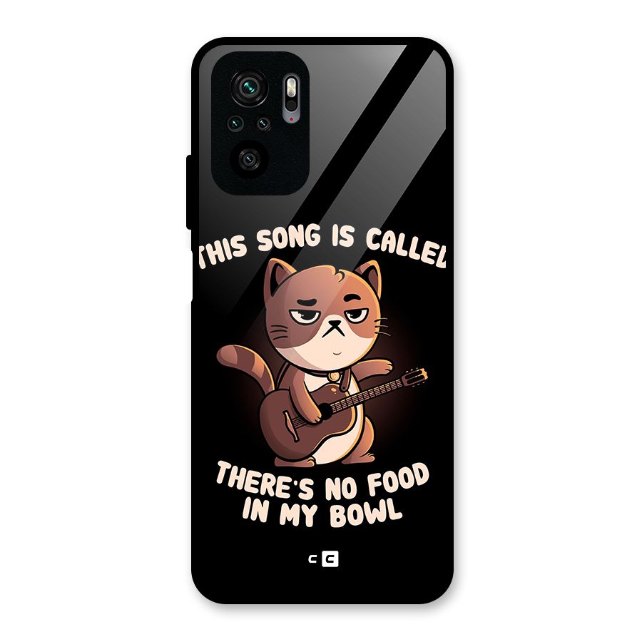 No Food in My Bowl Cat Glass Back Case for Redmi Note 10S