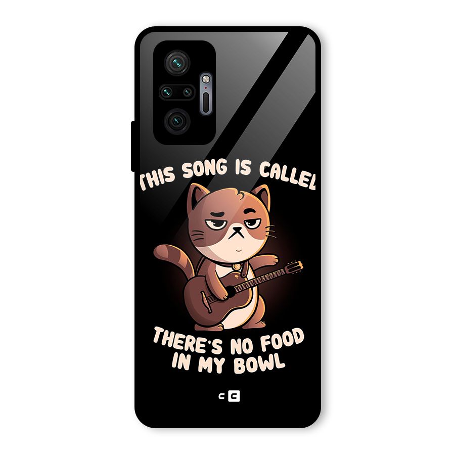 No Food in My Bowl Cat Glass Back Case for Redmi Note 10 Pro
