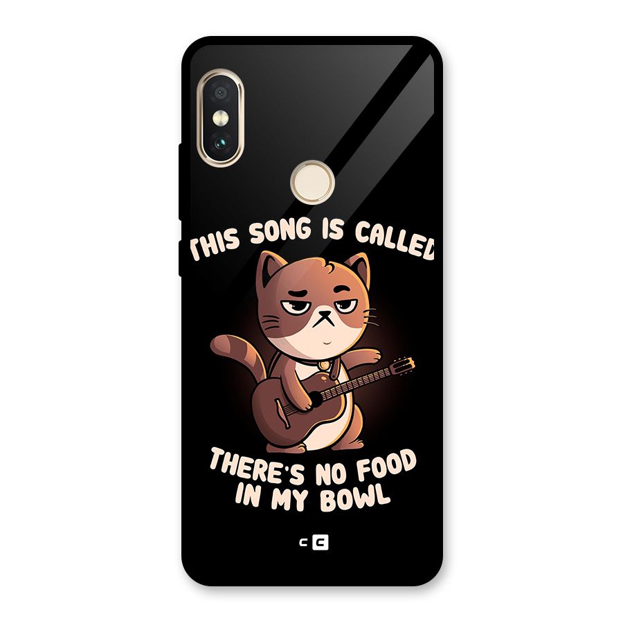 No Food in My Bowl Cat Glass Back Case for Redmi Note 5 Pro