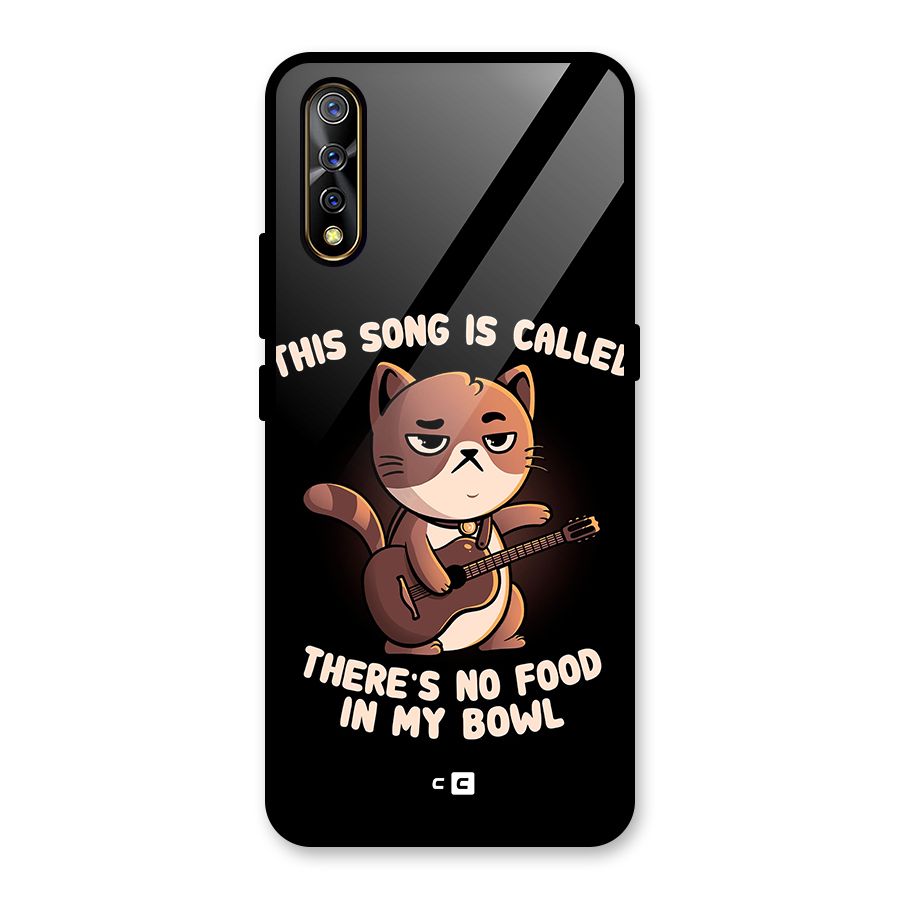 No Food in My Bowl Cat Glass Back Case for Vivo S1