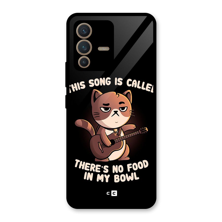 No Food in My Bowl Cat Glass Back Case for Vivo V23 5G