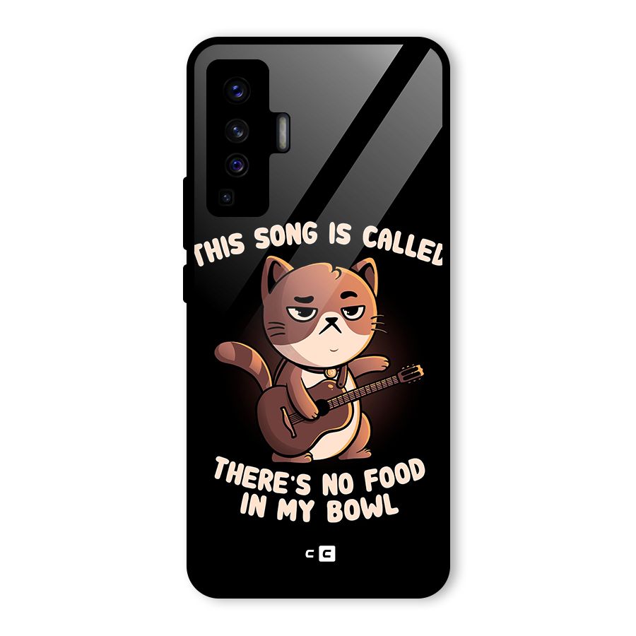 No Food in My Bowl Cat Glass Back Case for Vivo X50