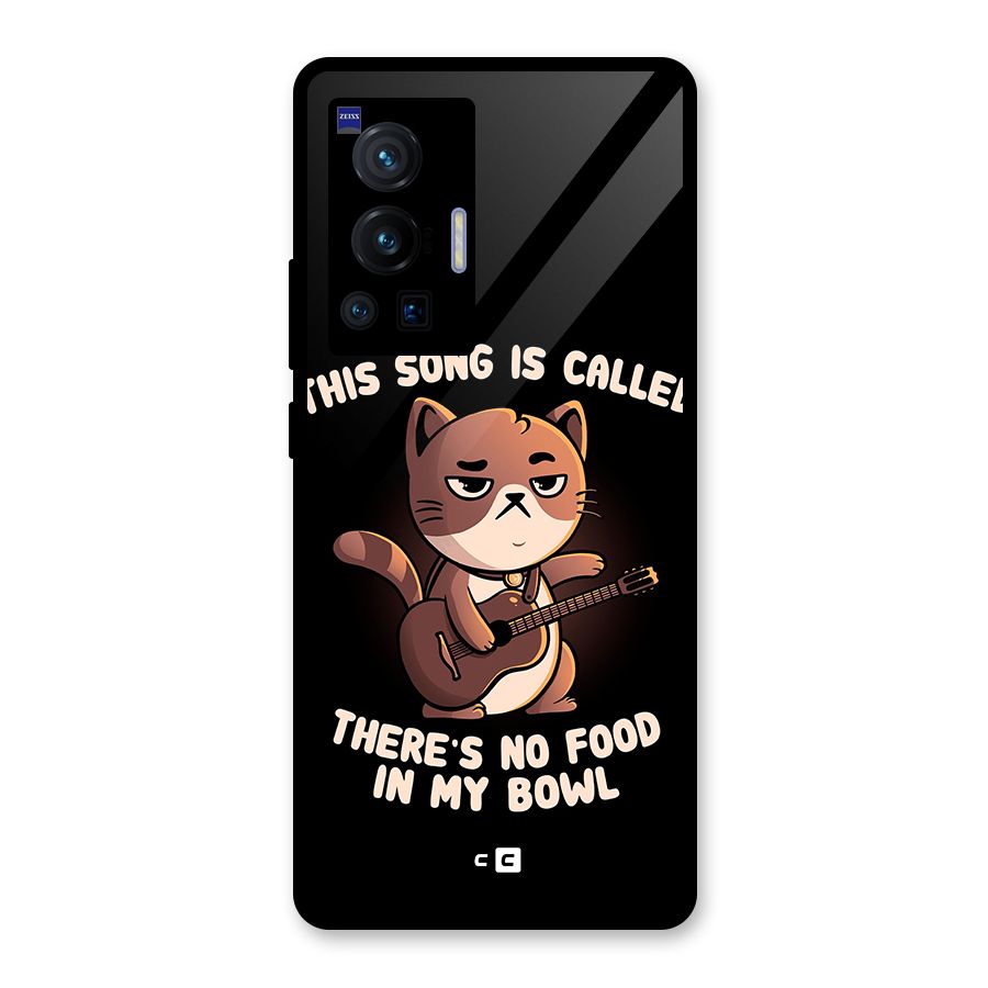 No Food in My Bowl Cat Glass Back Case for Vivo X70 Pro