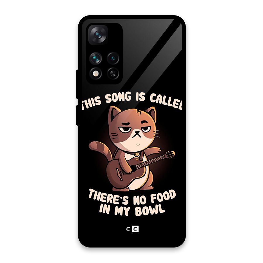 No Food in My Bowl Cat Glass Back Case for Xiaomi 11i 5G