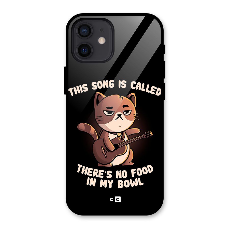 No Food in My Bowl Cat Glass Back Case for iPhone 12