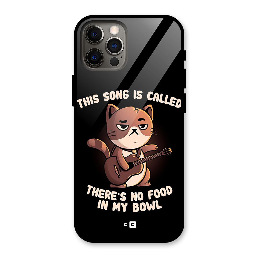 No Food in My Bowl Cat Glass Back Case for iPhone 12 Pro