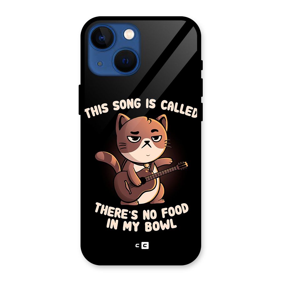 No Food in My Bowl Cat Glass Back Case for iPhone 13 Mini