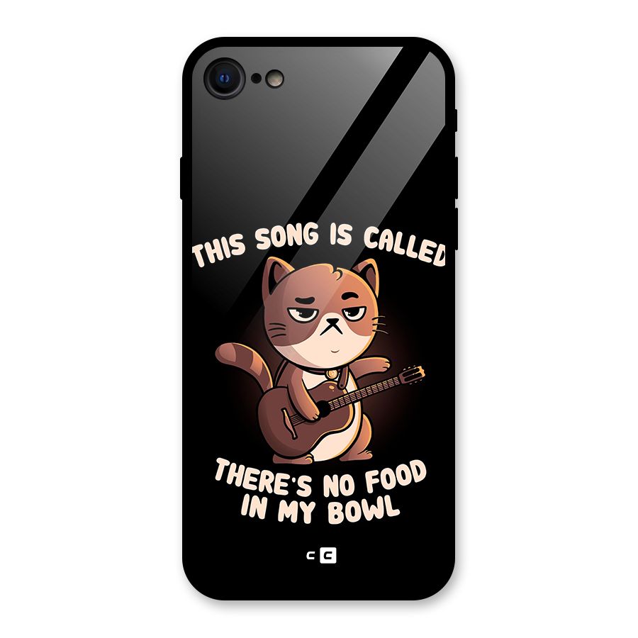 No Food in My Bowl Cat Glass Back Case for iPhone SE 2020