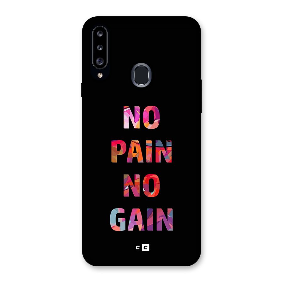 No Pain No Gain Back Case for Galaxy A20s