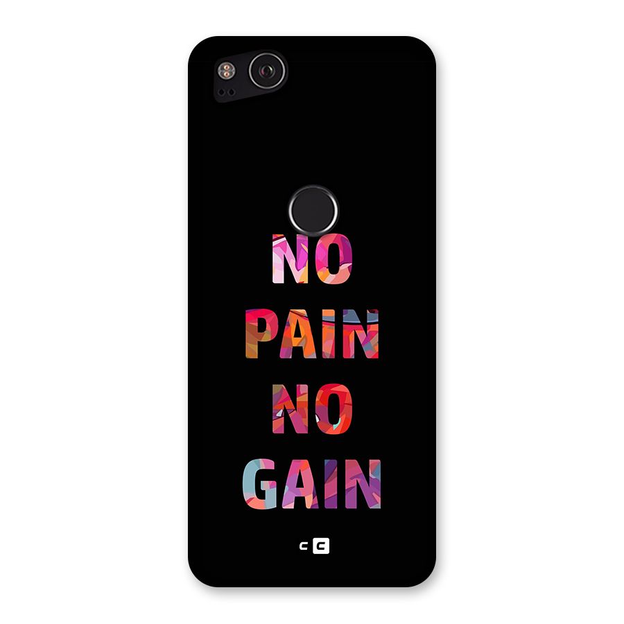 No Pain No Gain Back Case for Google Pixel 2