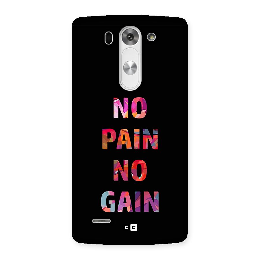 No Pain No Gain Back Case for LG G3 Beat