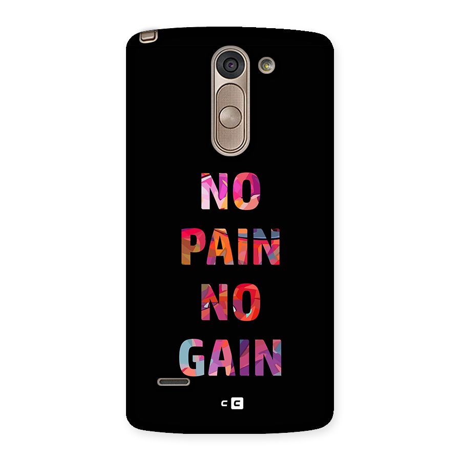 No Pain No Gain Back Case for LG G3 Stylus