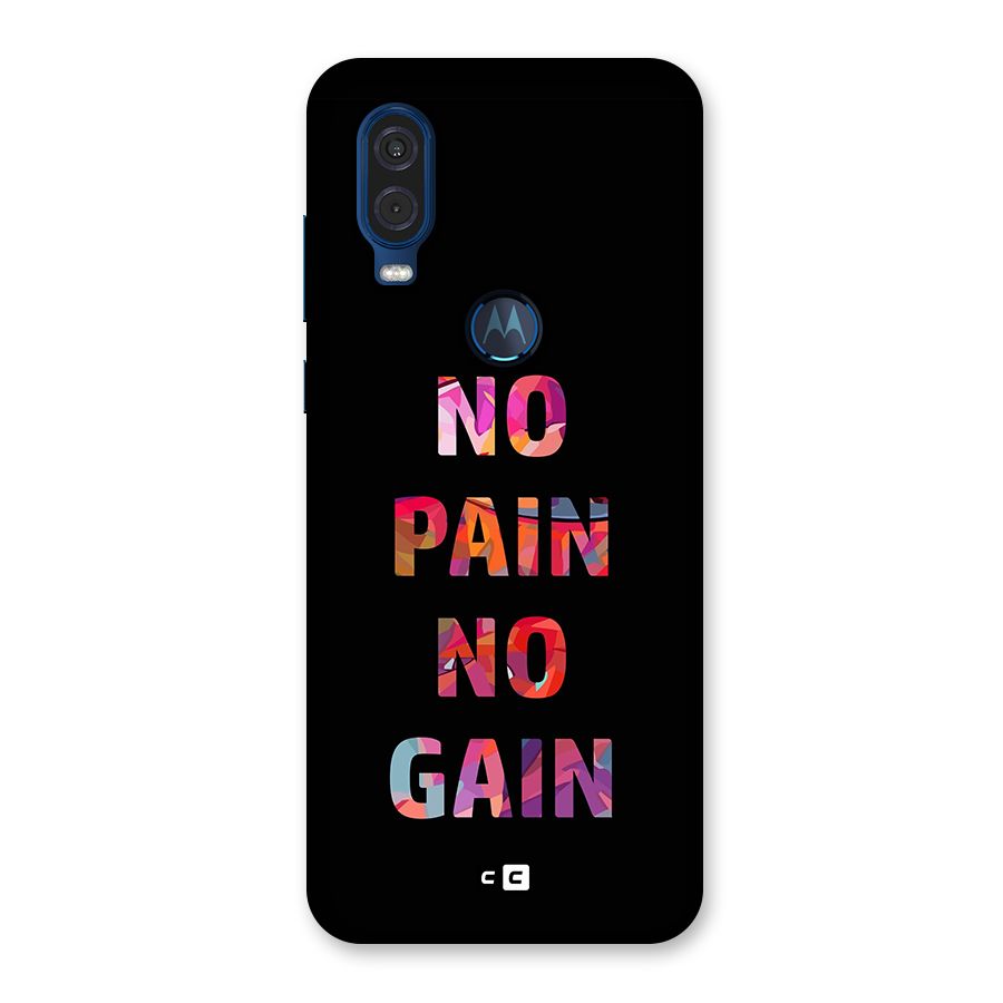 No Pain No Gain Back Case for Motorola One Vision